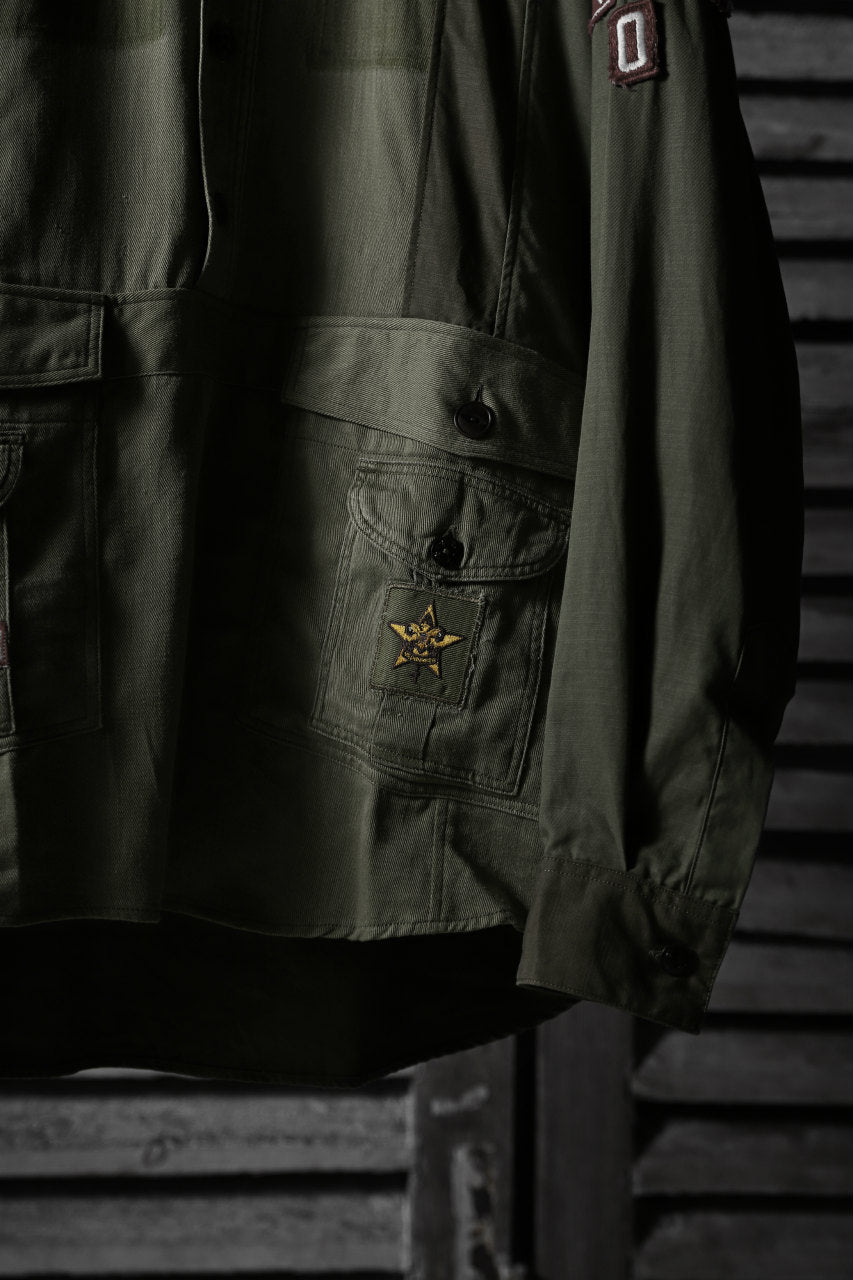 画像をギャラリービューアに読み込む, CHANGES VINTAGE REMAKE MILITARY HOODIE SHIRT-PARKA (KHAKI #A)