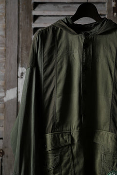画像をギャラリービューアに読み込む, CHANGES VINTAGE REMAKE MILITARY HOODIE SHIRT-PARKA (KHAKI #B)