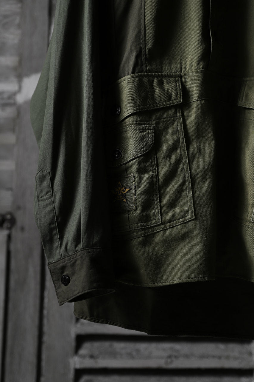 画像をギャラリービューアに読み込む, CHANGES VINTAGE REMAKE MILITARY HOODIE SHIRT-PARKA (KHAKI #B)