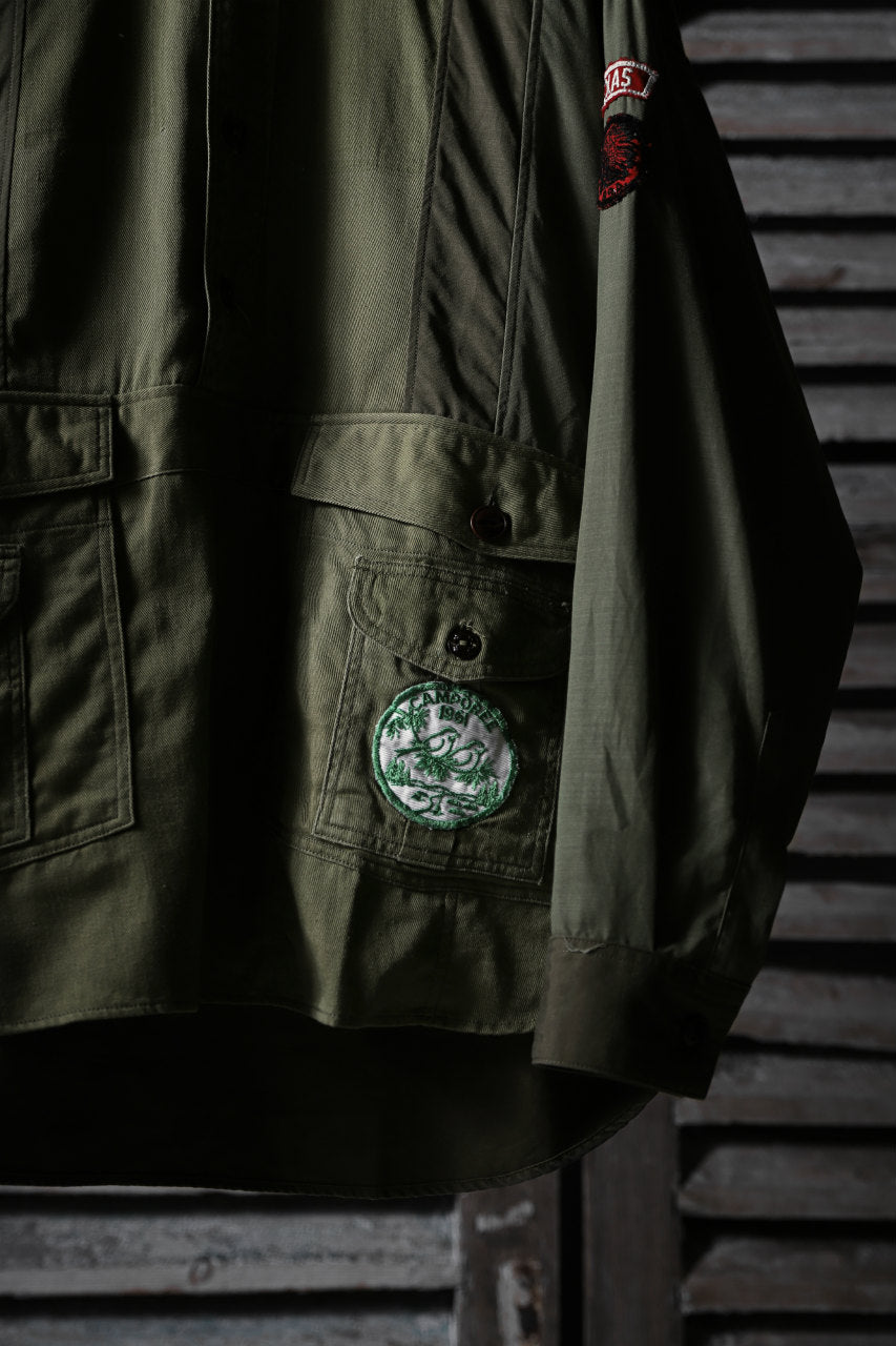 画像をギャラリービューアに読み込む, CHANGES VINTAGE REMAKE MILITARY HOODIE SHIRT-PARKA (KHAKI #B)