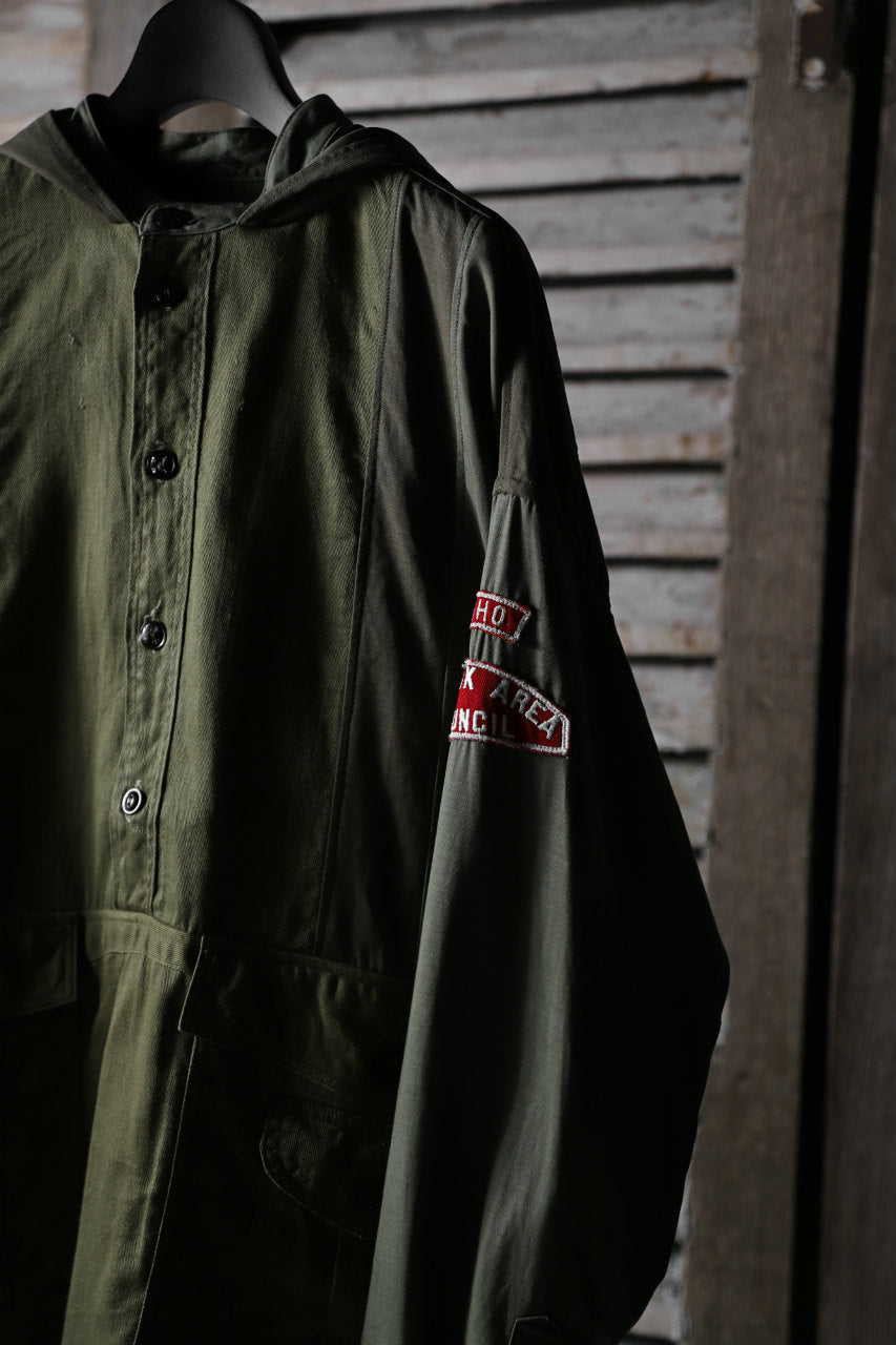 画像をギャラリービューアに読み込む, CHANGES VINTAGE REMAKE MILITARY HOODIE SHIRT-PARKA (KHAKI #C)