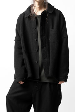 画像をギャラリービューアに読み込む, KLASICA CHEVAL WORK JACKET / WOOLxSILK BOLD DUNGAREES (BLACK)