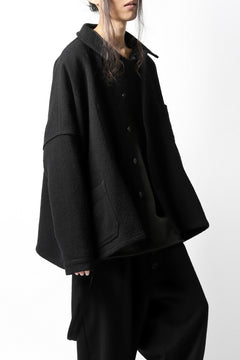 画像をギャラリービューアに読み込む, KLASICA CHEVAL WORK JACKET / WOOLxSILK BOLD DUNGAREES (BLACK)
