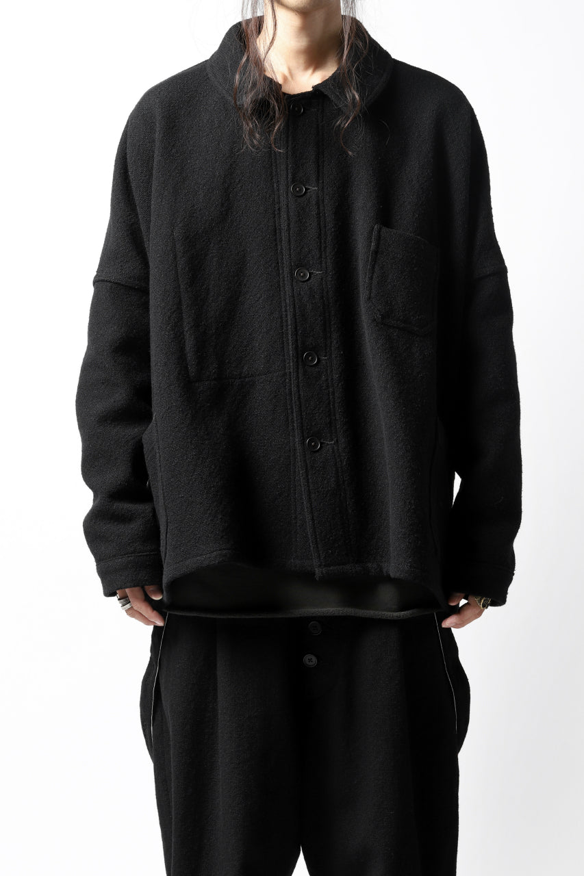 画像をギャラリービューアに読み込む, KLASICA CHEVAL WORK JACKET / WOOLxSILK BOLD DUNGAREES (BLACK)