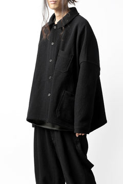 画像をギャラリービューアに読み込む, KLASICA CHEVAL WORK JACKET / WOOLxSILK BOLD DUNGAREES (BLACK)
