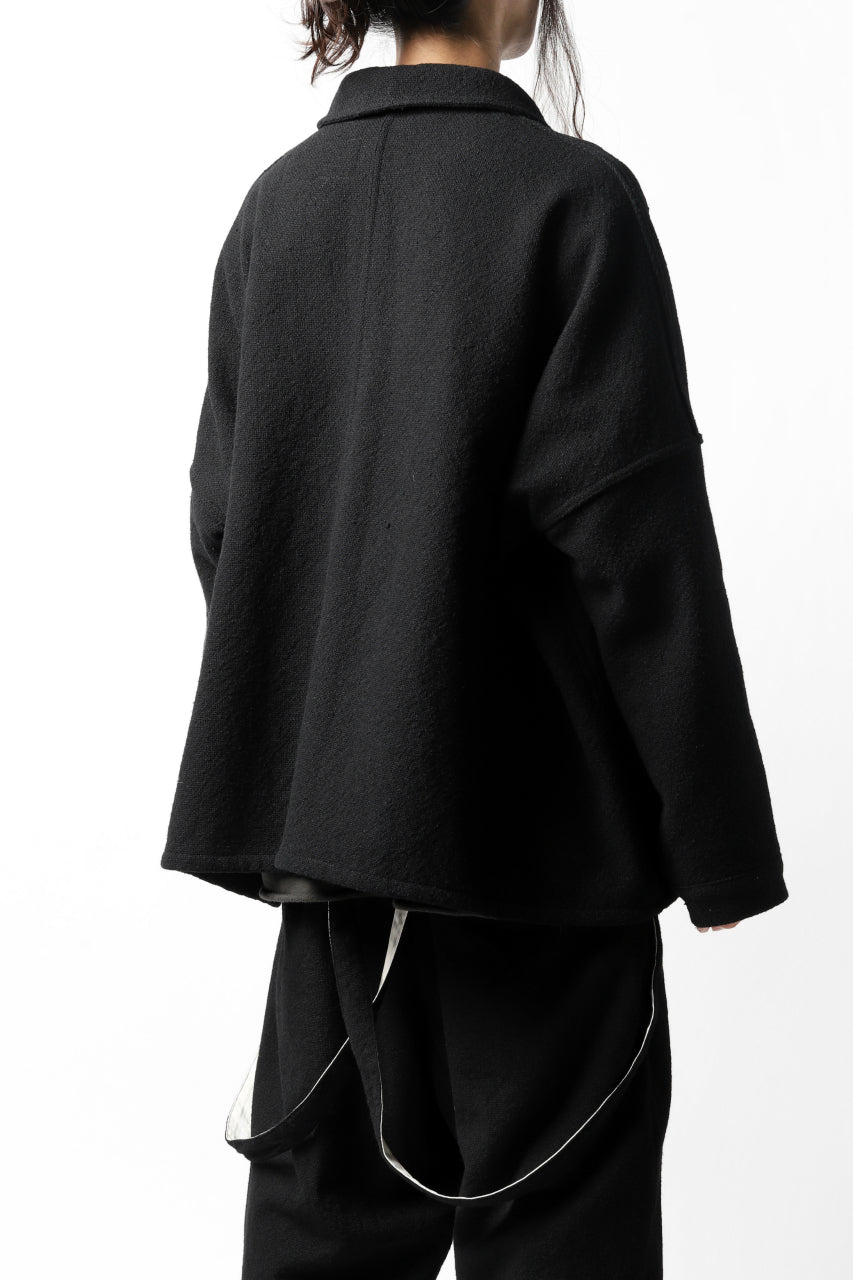 画像をギャラリービューアに読み込む, KLASICA CHEVAL WORK JACKET / WOOLxSILK BOLD DUNGAREES (BLACK)