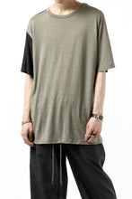 画像をギャラリービューアに読み込む, CAPERTICA ASYMMETRY BI COLOR TEE / SUPER120S WASHABLE WOOL (SEPIA)