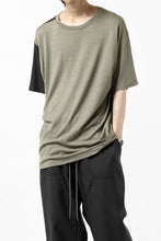 画像をギャラリービューアに読み込む, CAPERTICA ASYMMETRY BI COLOR TEE / SUPER120S WASHABLE WOOL (SEPIA)
