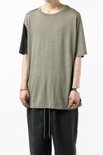 画像をギャラリービューアに読み込む, CAPERTICA ASYMMETRY BI COLOR TEE / SUPER120S WASHABLE WOOL (SEPIA)
