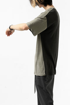 画像をギャラリービューアに読み込む, CAPERTICA ASYMMETRY BI COLOR TEE / SUPER120S WASHABLE WOOL (SEPIA)