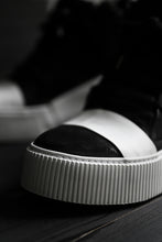 画像をギャラリービューアに読み込む, BORIS BIDJAN SABERI HORSE LEATHER MID CUT SNEAKER / WASHED & HAND TREATED "BAMBA1.1-SIN" (BLACK x WHITE)