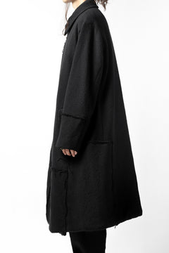 画像をギャラリービューアに読み込む, KLASICA HM-C DOUBLE BREASTED COAT with BONDED LINING / WOOLxSILK BOLD DUNGAREES (BLACK)