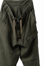 Load image into Gallery viewer, ISAMU KATAYAMA BACKLASH MILITARY TROUSERS / GARMENT NATURAL DYED LINEN CANVAS (KHAKI)