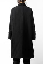 画像をギャラリービューアに読み込む, KLASICA HM-C DOUBLE BREASTED COAT with BONDED LINING / WOOLxSILK BOLD DUNGAREES (BLACK)