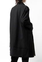 画像をギャラリービューアに読み込む, KLASICA HM-C DOUBLE BREASTED COAT with BONDED LINING / WOOLxSILK BOLD DUNGAREES (BLACK)