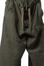 Load image into Gallery viewer, ISAMU KATAYAMA BACKLASH MILITARY TROUSERS / GARMENT NATURAL DYED LINEN CANVAS (KHAKI)