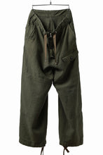 Load image into Gallery viewer, ISAMU KATAYAMA BACKLASH MILITARY TROUSERS / GARMENT NATURAL DYED LINEN CANVAS (KHAKI)