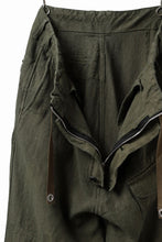 画像をギャラリービューアに読み込む, ISAMU KATAYAMA BACKLASH MILITARY TROUSERS / GARMENT NATURAL DYED LINEN CANVAS (KHAKI)