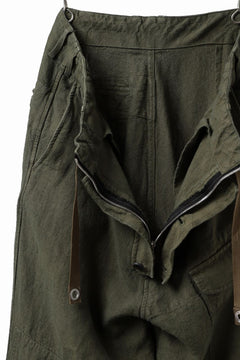Load image into Gallery viewer, ISAMU KATAYAMA BACKLASH MILITARY TROUSERS / GARMENT NATURAL DYED LINEN CANVAS (KHAKI)