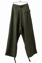 Load image into Gallery viewer, ISAMU KATAYAMA BACKLASH MILITARY TROUSERS / GARMENT NATURAL DYED LINEN CANVAS (KHAKI)