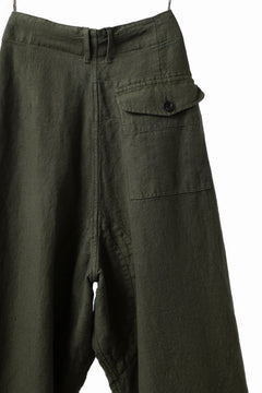 Load image into Gallery viewer, ISAMU KATAYAMA BACKLASH MILITARY TROUSERS / GARMENT NATURAL DYED LINEN CANVAS (KHAKI)