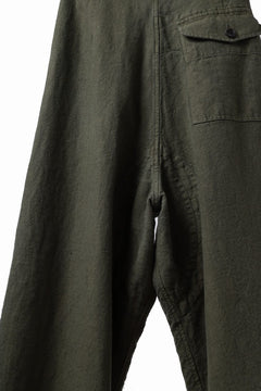 Load image into Gallery viewer, ISAMU KATAYAMA BACKLASH MILITARY TROUSERS / GARMENT NATURAL DYED LINEN CANVAS (KHAKI)