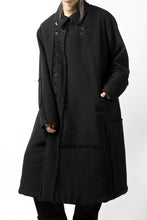 画像をギャラリービューアに読み込む, KLASICA HM-C DOUBLE BREASTED COAT with BONDED LINING / WOOLxSILK BOLD DUNGAREES (BLACK)