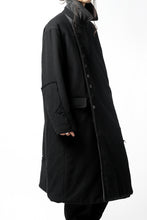 画像をギャラリービューアに読み込む, KLASICA HM-C DOUBLE BREASTED COAT with BONDED LINING / WOOLxSILK BOLD DUNGAREES (BLACK)