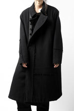 画像をギャラリービューアに読み込む, KLASICA HM-C DOUBLE BREASTED COAT with BONDED LINING / WOOLxSILK BOLD DUNGAREES (BLACK)