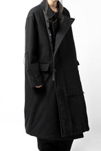 画像をギャラリービューアに読み込む, KLASICA HM-C DOUBLE BREASTED COAT with BONDED LINING / WOOLxSILK BOLD DUNGAREES (BLACK)