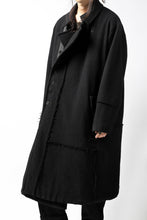 画像をギャラリービューアに読み込む, KLASICA HM-C DOUBLE BREASTED COAT with BONDED LINING / WOOLxSILK BOLD DUNGAREES (BLACK)
