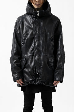 Load image into Gallery viewer, ISAMU KATAYAMA BACKLASH N-3B FLIGHT JACKET / GOAT LEATHER (GARMENT + SPRAY DYED BLACK)