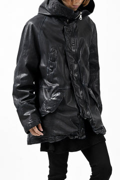 Load image into Gallery viewer, ISAMU KATAYAMA BACKLASH N-3B FLIGHT JACKET / GOAT LEATHER (GARMENT + SPRAY DYED BLACK)