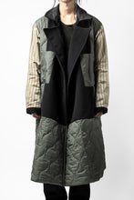 画像をギャラリービューアに読み込む, KLASICA HM-C DOUBLE BREASTED COAT with BONDED LINING / WOOLxSILK BOLD DUNGAREES (BLACK)