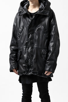 Load image into Gallery viewer, ISAMU KATAYAMA BACKLASH N-3B FLIGHT JACKET / GOAT LEATHER (GARMENT + SPRAY DYED BLACK)