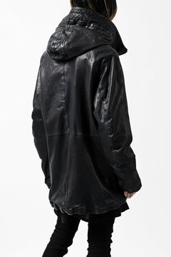 Load image into Gallery viewer, ISAMU KATAYAMA BACKLASH N-3B FLIGHT JACKET / GOAT LEATHER (GARMENT + SPRAY DYED BLACK)