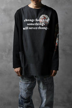 画像をギャラリービューアに読み込む, CHANGES VINTAGE REMAKE BOAT-NECK BAND L/S TEE (BLACK #F)