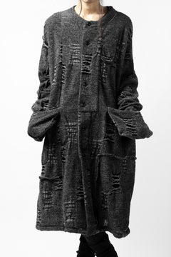 画像をギャラリービューアに読み込む, KLASICA TIP SAB-GENOU CARDIGAN-COAT / TECH INTERSIA PILE (MIX GREY)