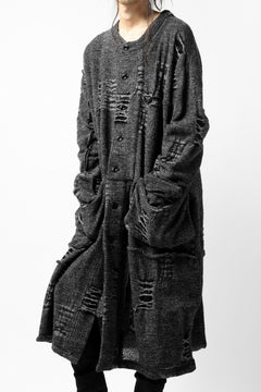 画像をギャラリービューアに読み込む, KLASICA TIP SAB-GENOU CARDIGAN-COAT / TECH INTERSIA PILE (MIX GREY)