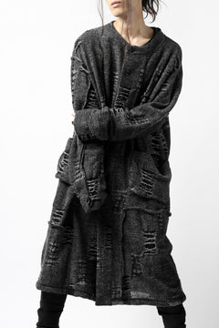 画像をギャラリービューアに読み込む, KLASICA TIP SAB-GENOU CARDIGAN-COAT / TECH INTERSIA PILE (MIX GREY)
