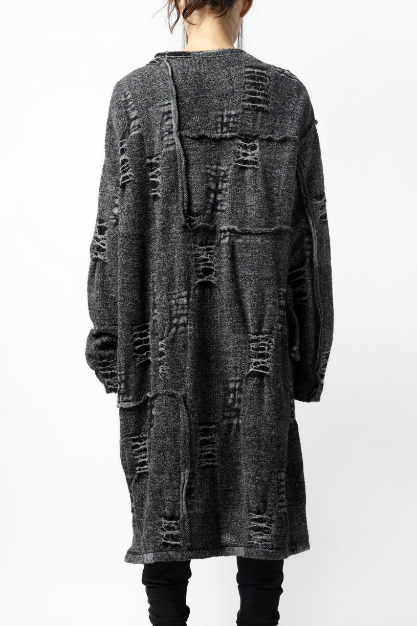 画像をギャラリービューアに読み込む, KLASICA TIP SAB-GENOU CARDIGAN-COAT / TECH INTERSIA PILE (MIX GREY)