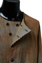 画像をギャラリービューアに読み込む, YUTA MATSUOKA exclusive round neck shirt / mottled dyeing dead stock woven (gingham check)