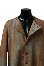 画像をギャラリービューアに読み込む, YUTA MATSUOKA exclusive round neck shirt / mottled dyeing dead stock woven (gingham check)