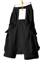Load image into Gallery viewer, DEFORMATER.® 3D CONSTRUCTION CARGO SAROUEL SHORTS / HEAVY SWEAT (BLACK)