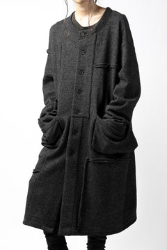 画像をギャラリービューアに読み込む, KLASICA SAB GENOU CARDIGAN-COAT / WOOL&COTTON JERSEY (HEATHER)