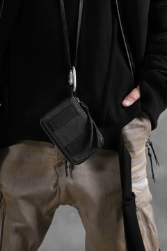 画像をギャラリービューアに読み込む, BORIS BIDJAN SABERI LEATHER WALLET with NECK STRAP / VEG TAN HORSE SKIN "WALLET2-F251" (BLACK)