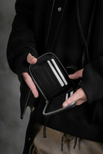 画像をギャラリービューアに読み込む, BORIS BIDJAN SABERI LEATHER WALLET with NECK STRAP / VEG TAN HORSE SKIN "WALLET2-F251" (BLACK)