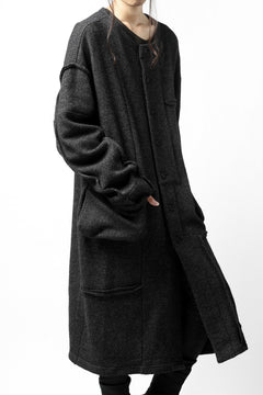 画像をギャラリービューアに読み込む, KLASICA SAB GENOU CARDIGAN-COAT / WOOL&COTTON JERSEY (HEATHER)