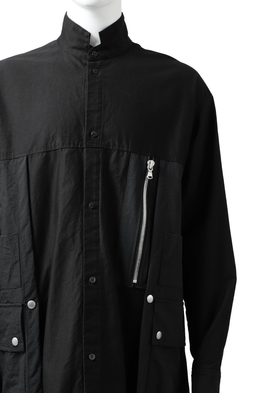 画像をギャラリービューアに読み込む, A.F ARTEFACT "TACTIC" COMBINED SHIRT COAT (BLACK)