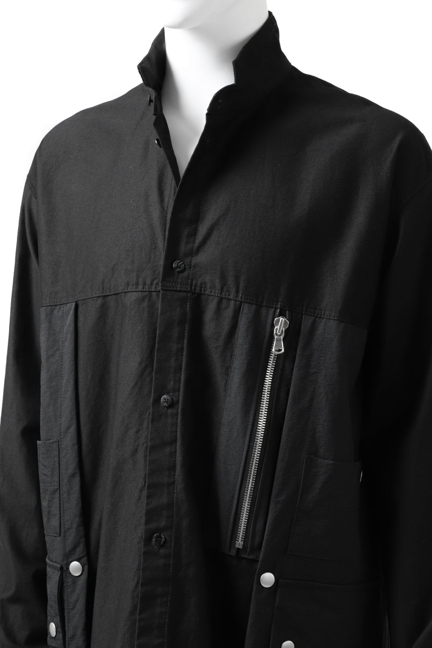 画像をギャラリービューアに読み込む, A.F ARTEFACT "TACTIC" COMBINED SHIRT COAT (BLACK)